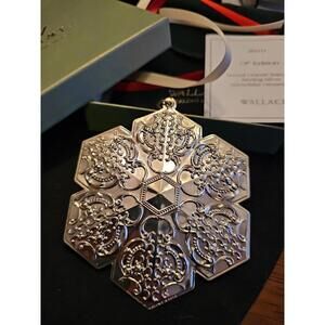 2010 Wallace Sterling Silver Snowflake Christmas Ornament